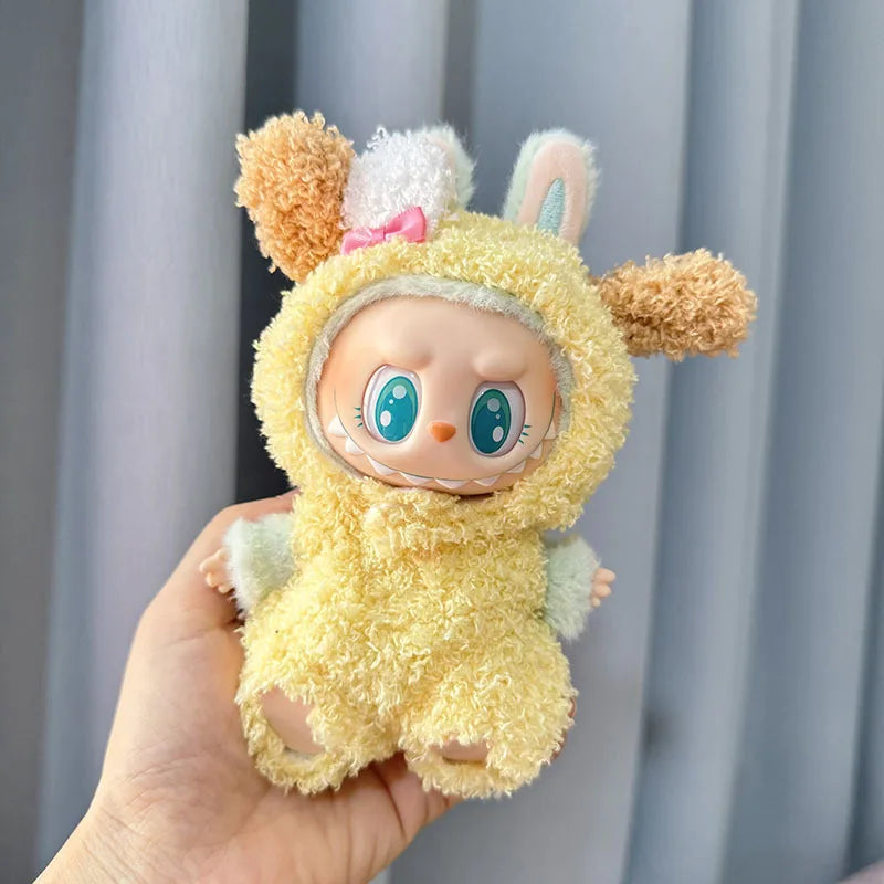 13 Styles Cute Mini Plush Doll Clothes - Outfit Accessories for Kpop Exo Labubu II Idol Dolls, Jumpsuits & Party Clothing