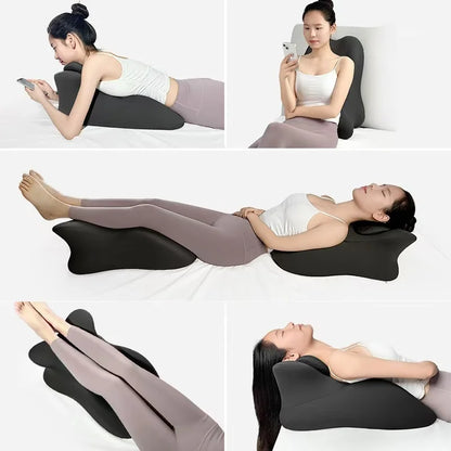 Prone Sleeping Pillow – Memory Foam Varicose Cushion, Ergonomic Waist & Cervical Traction Support for Body Relaxation