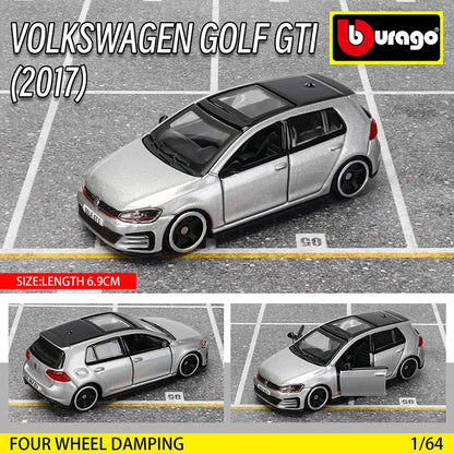 Bburago 1:64 Car Model Collection — Golf GT 2017, Mustang Shelby GT500, Ferrari, Benz & Volkswagen, Kids Xmas Gift Toys for Boys
