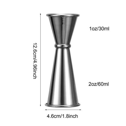 Double Cocktail Jigger — Stainless Steel Dual-Sided Measuring Cup with Internal Scale, Bar Tool