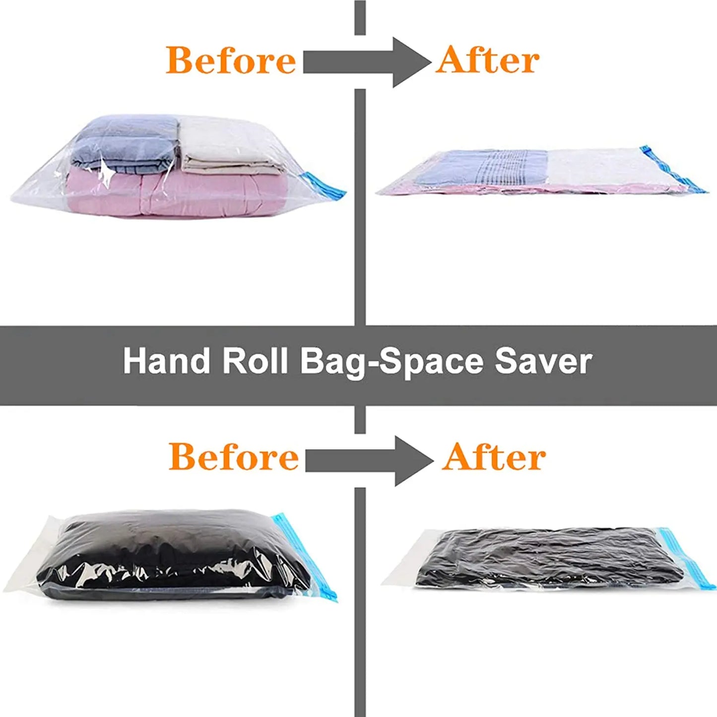 Travel Roll-Up Compression Bags: Space-Saving Luggage Packing Solution for Clothes