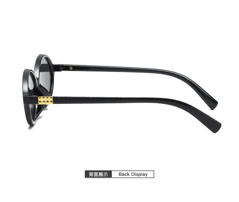 Women's Oval Sunglasses – Retro Small Frame UV400 Clear Lens Fashion Eyewear
