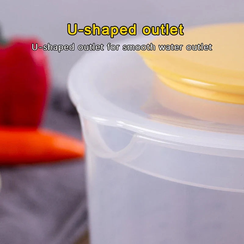 2.5L Large Measuring Cup with Lid - Transparent Plastic Kitchen Mixing & Baking Bowl for Home Use