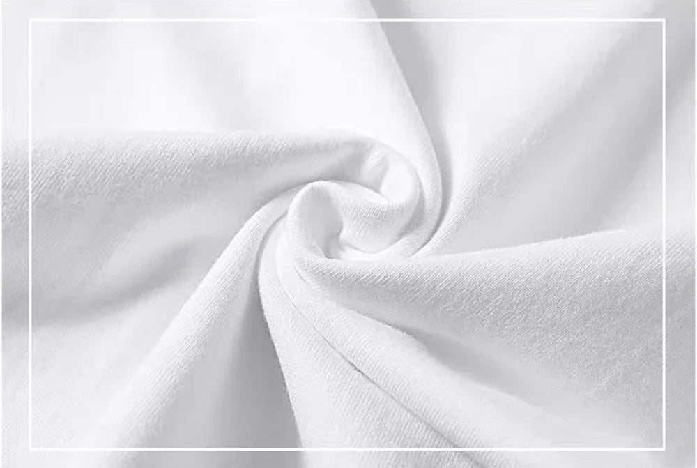 2PCS Unisex 100% Cotton White T-Shirts – Casual Loose Fit Short Sleeve Breathable Tees for Men & Women