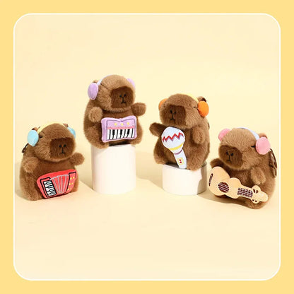 Kawaii Plush Capybara Keychain – Cute Cartoon Capybara Pendant Backpack Accessory