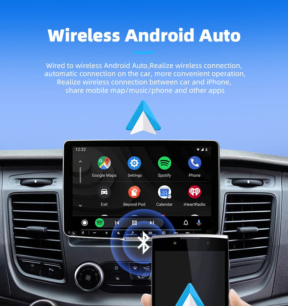 EKIY 2-in-1 Wireless CarPlay & Android Auto Adapter — AI Smart Box for Cars with Wired CarPlay Support