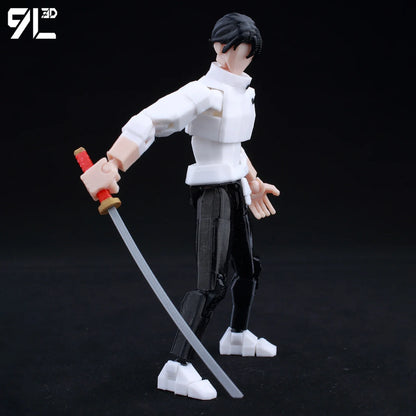 9L3D Printed Anime Action Figures — Jujutsu Kaisen Sukuna, Yuji, Yuta, Satoru Gojo Movable Mannequin Toys