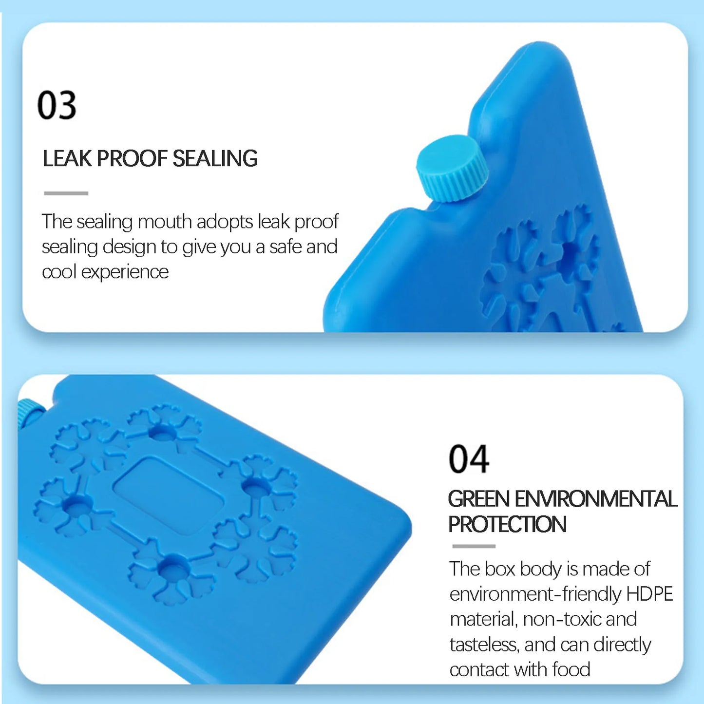 Reusable Ice Pack Bag for Lunch Box and Picnic - Lightweight, Portable Water Injection Cooler Bag for Fresh Food Storage