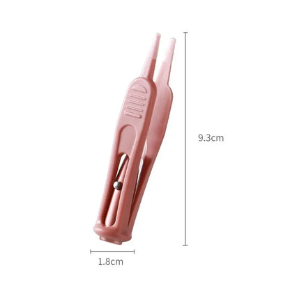 Baby Safety Cleaning Tweezers with LED Light – Infant Nose, Ear & Navel Care Tool, Soft Tip Precision Hygiene Forceps for Babies & Kids