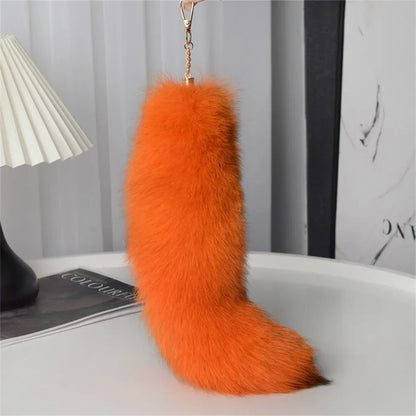 Cute Fluffy Bunny Fur Keychain – Plush Pom Pom Bag Charm and Car Key Ring with Hair Bow
