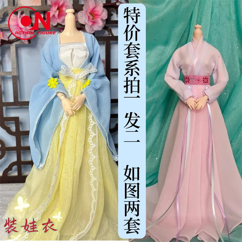 1/6 Female Doll Hanfu Outfit – Ancient Traditional Dress for 12-Inch Action Figures, Cosplay Model Toy
