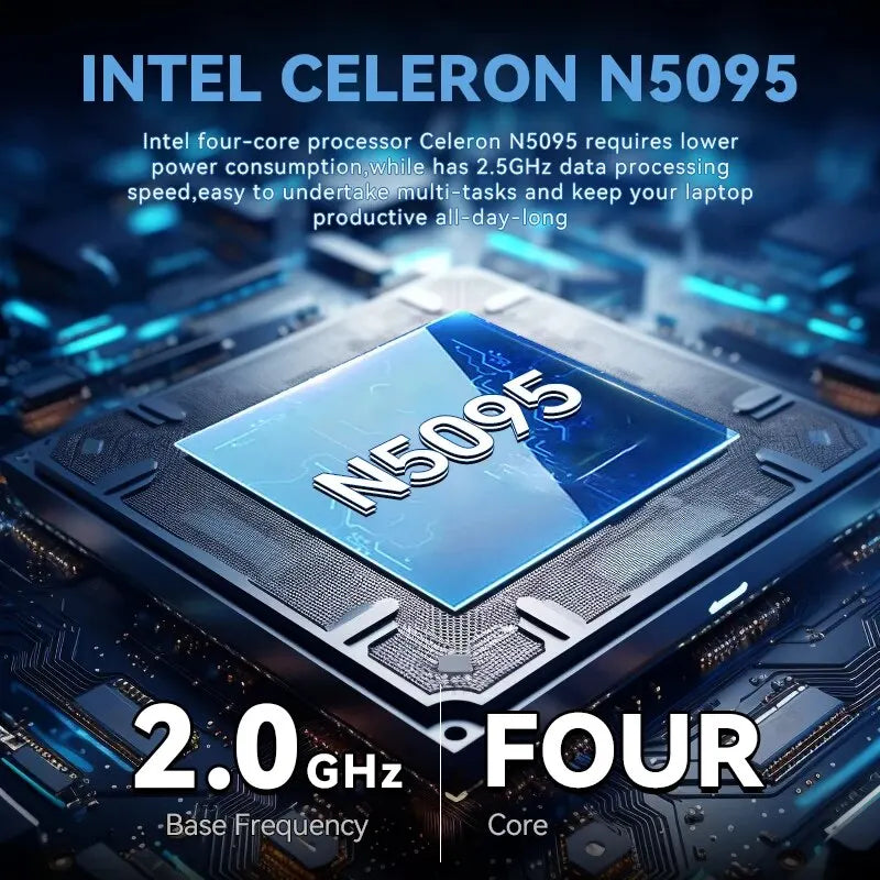 FIREBAT A14 Laptop — 14.1" FHD | Intel N5095 | 16GB LPDDR4 RAM | 512GB/1TB SSD | Lightweight Business Notebook with Fingerprint Unlock