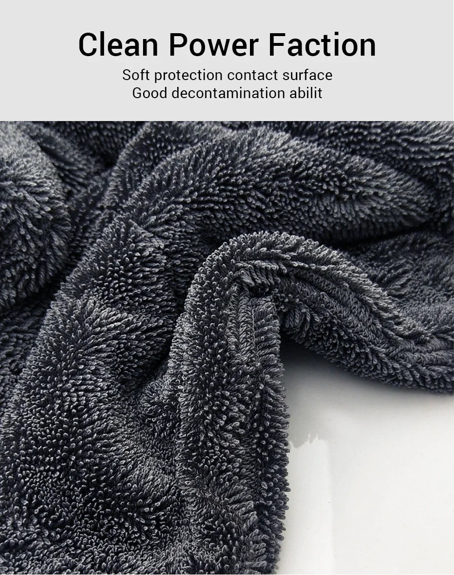 SEAMETAL 1200GSM Microfiber Car Wash Towel – Double-Sided Ultra Absorbent Cleaning & Drying Cloth