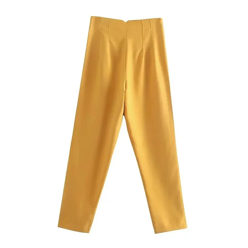 Women High Waist Office Pants - Fashion Formal Pencil Trousers for Workwear Business & Casual Outfits