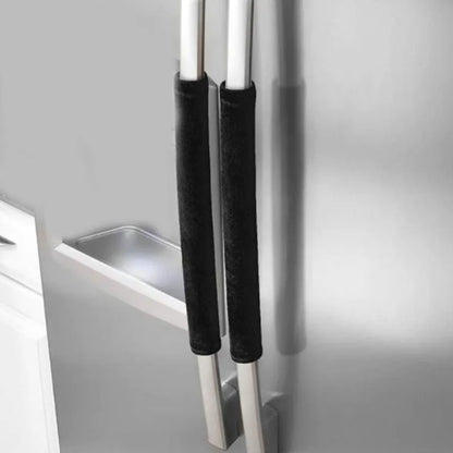 2PCS Soft Velvet Refrigerator Door Handle Covers – Anti-Static Kitchen Appliance Handle Protectors to Keep Handles Clean