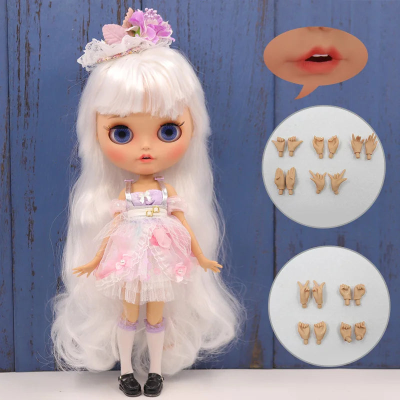ICY DBS Blyth Doll – 1/6 Joint Body BJD Anime Girl with Tan Skin, Matte Face & Pouting Mouth OOAK OB24