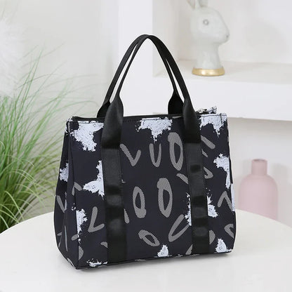 Insulated Commuter Lunch Bag with Storage Pouch — Portable Handbag for Office, Thermal Food Carrier with Meal Box Included