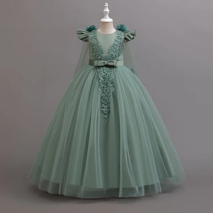 Girls Tulle Party Dress - Elegant Wedding, Dance & Christmas Dress for Kids Ages 4–12