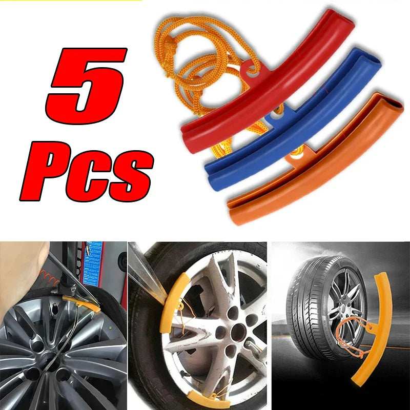 5PCS Wheel Rim Protector Set – Tire Changer Guard for Car, Motorcycle & Bicycle Wheels
