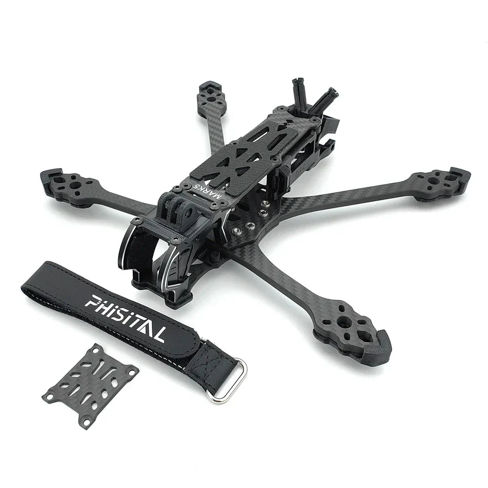 PhiSital Mark5 DC/X O4 Pro 5-Inch Carbon Fiber FPV Frame Kit – RC Freestyle Racing Drone DIY Parts