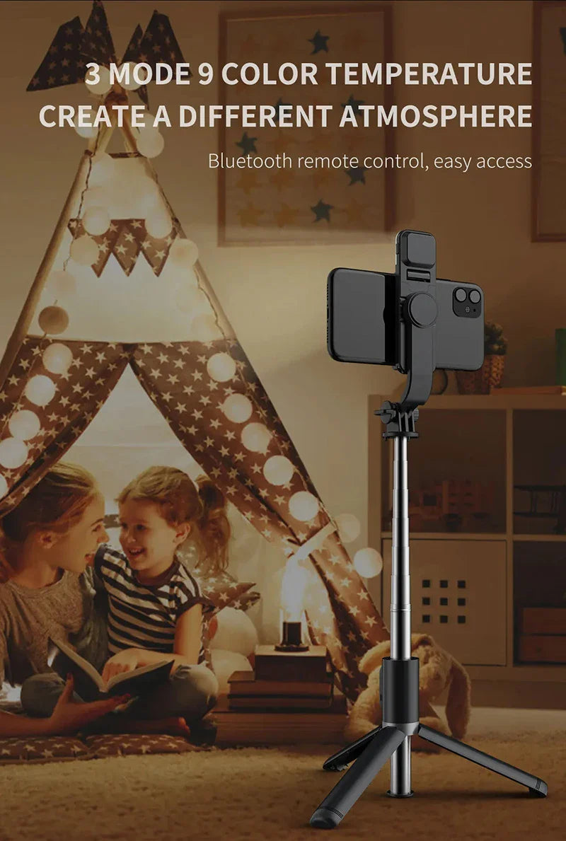 VRIG TP-08 TP-06 Aluminum Alloy Tripod Selfie Stick – 360° Rotatable with Cold Shoe Mount & 1/4" Screw, 1.5kg Load Capacity