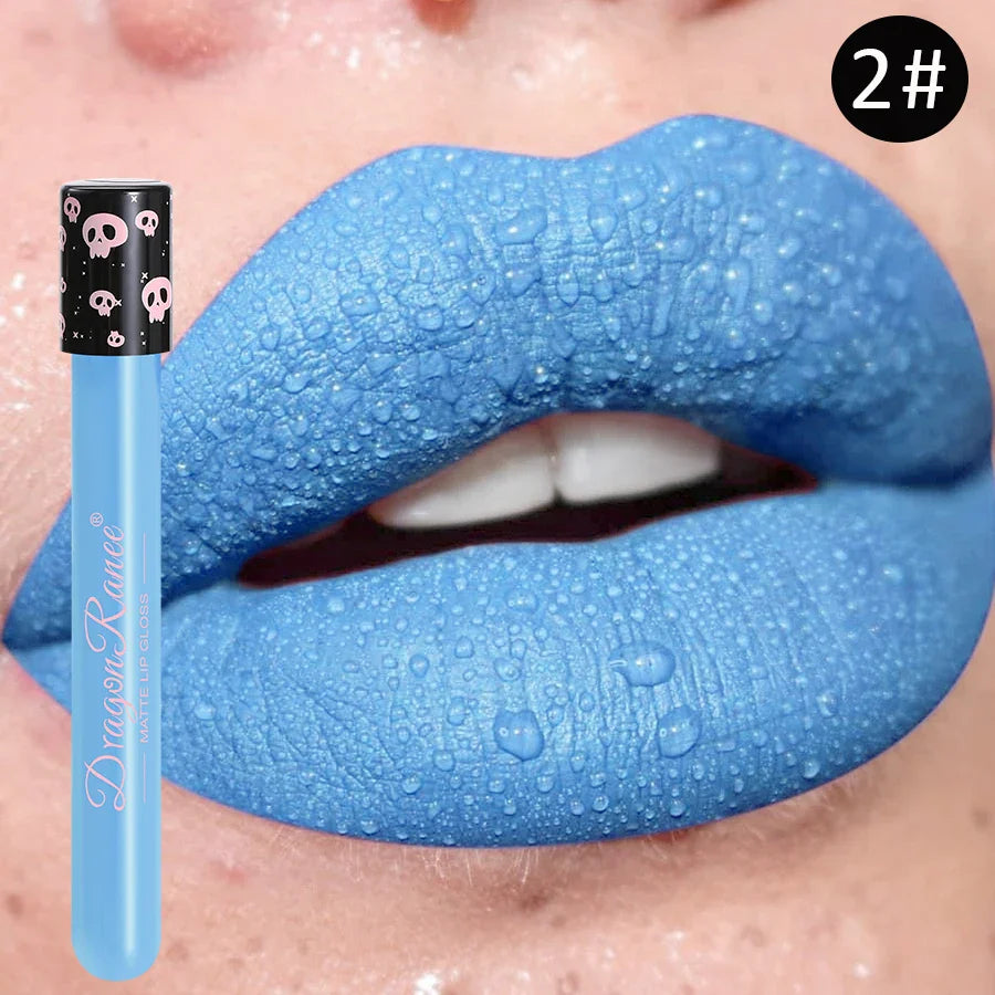 Colored Lip Gloss – Waterproof Matte Lip Glaze in Test Tube, Easy-to-Apply, Long-Lasting Party Lip Makeup