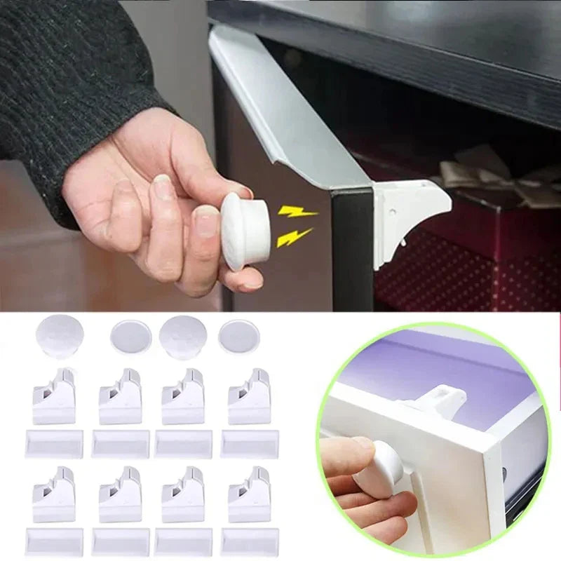 Children’s Magnetic Safety Lock — Baby Protection Drawer & Cabinet Door Lock Limiter for Child Security
