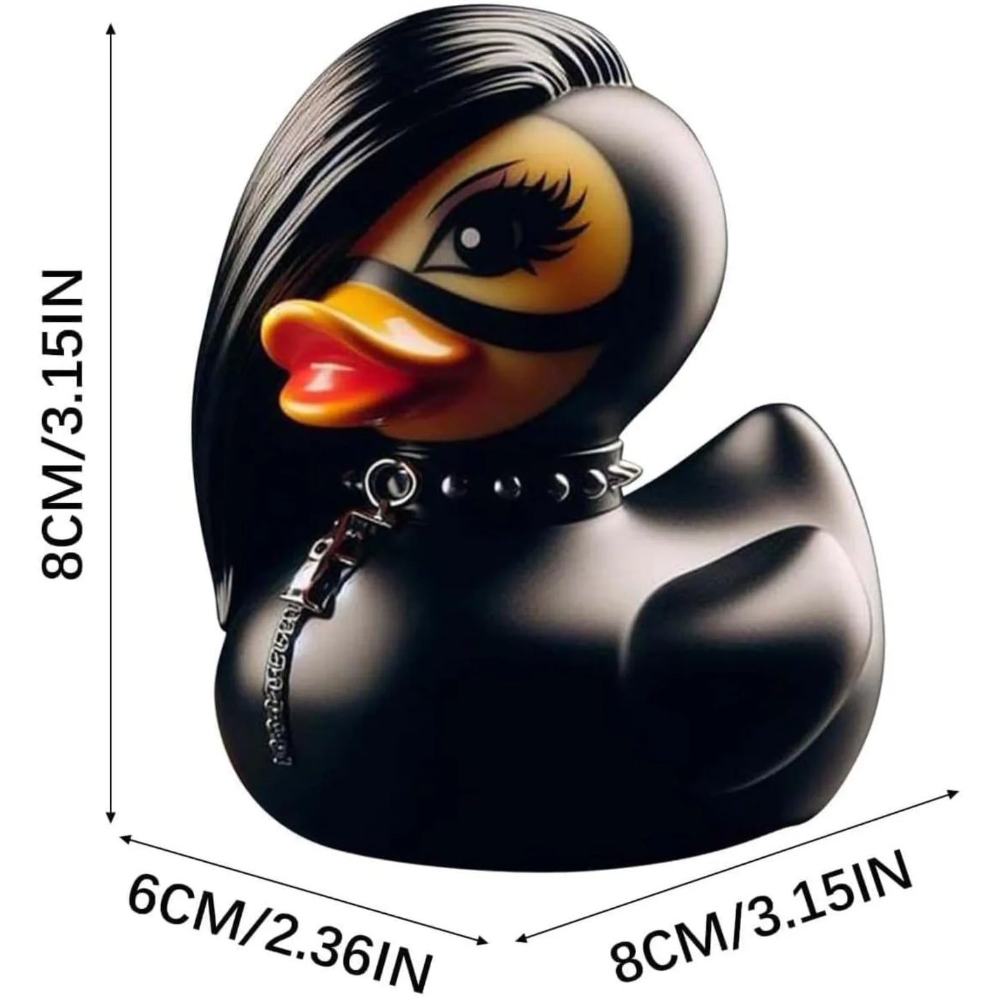 7-Piece Goth Duck Decor Set - Whimsical Punk Duck Garage Kits, Gothic Collectibles & Unique Gifts