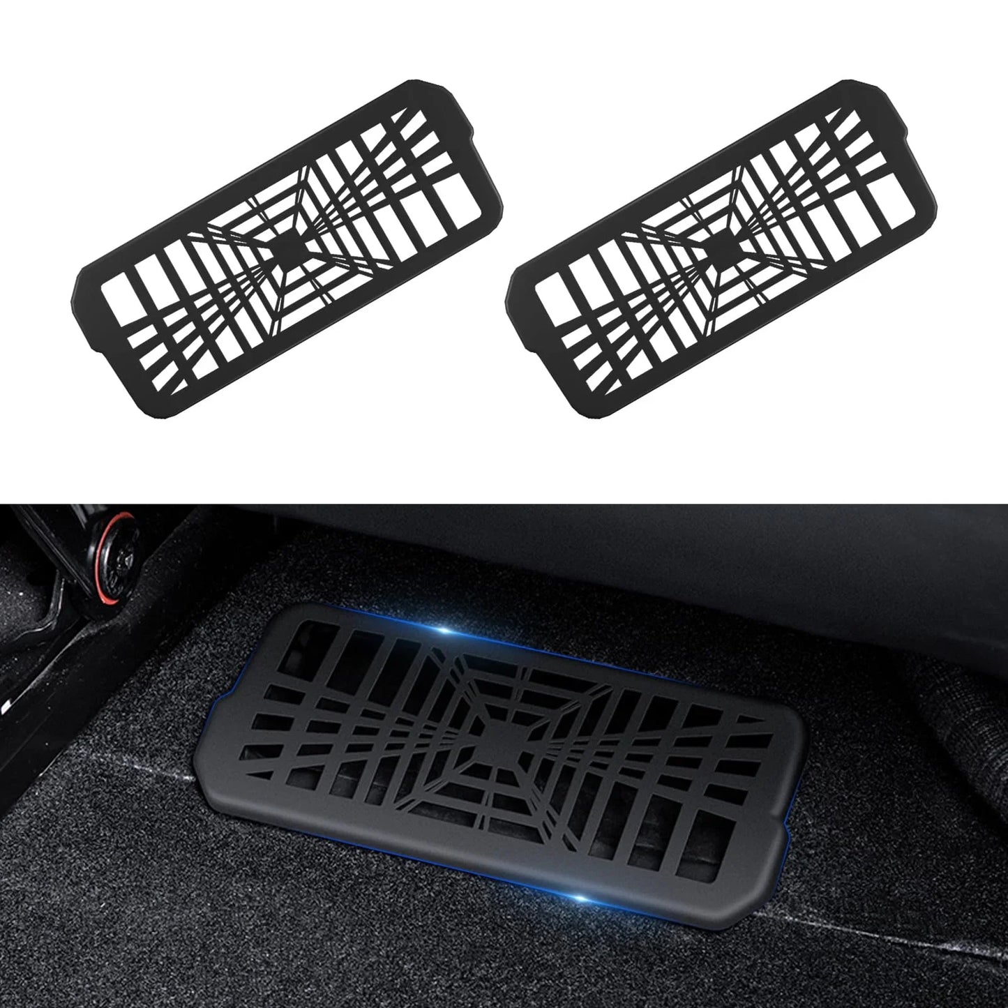 Tesla Model 3/Y Juniper Rear Air Vent Cover - Under-Seat Vent Grille Mesh Accessory