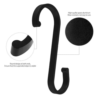 12PCS Heavy Duty 304 Stainless Steel S Hooks – Metal S-Shaped Hangers for Plants, Pots, Pans, Closet