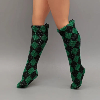 25CM Winter Doll Fishnet Stockings – Rainbow Striped Socks for Dolls, Girls’ Christmas Gift
