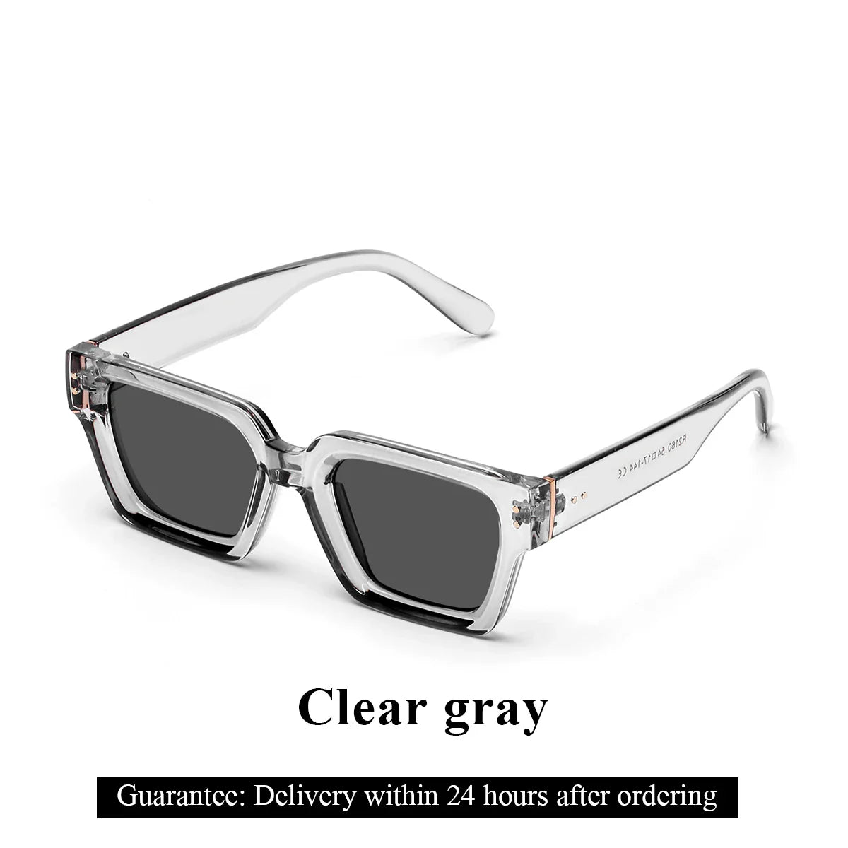 Ruiao Retro Black Millionaire Sunglasses – Luxury Square Designer Shades for Men & Women (2024)