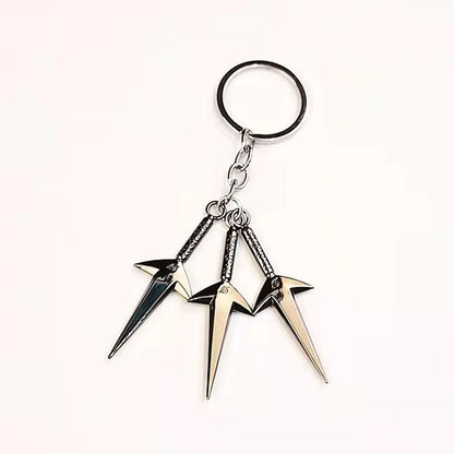 Anime Konoha Necklace & Keychain – Akatsuki Sharingan Jiraiya Pendant for Sasuke, Kakashi Cosplay Jewelry Gift