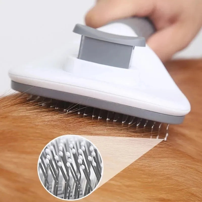 Self-Cleaning Pet Hair Remover Brush - Dog & Cat Grooming Tool | Dematting Comb for Dogs & Cats