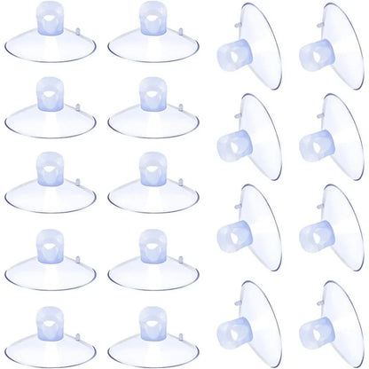 10-Pack Perforated Suction Cups (30/40/50/60mm) — Clear PVC Sucker Pads for Glass Windows, Car & Wedding Decor
