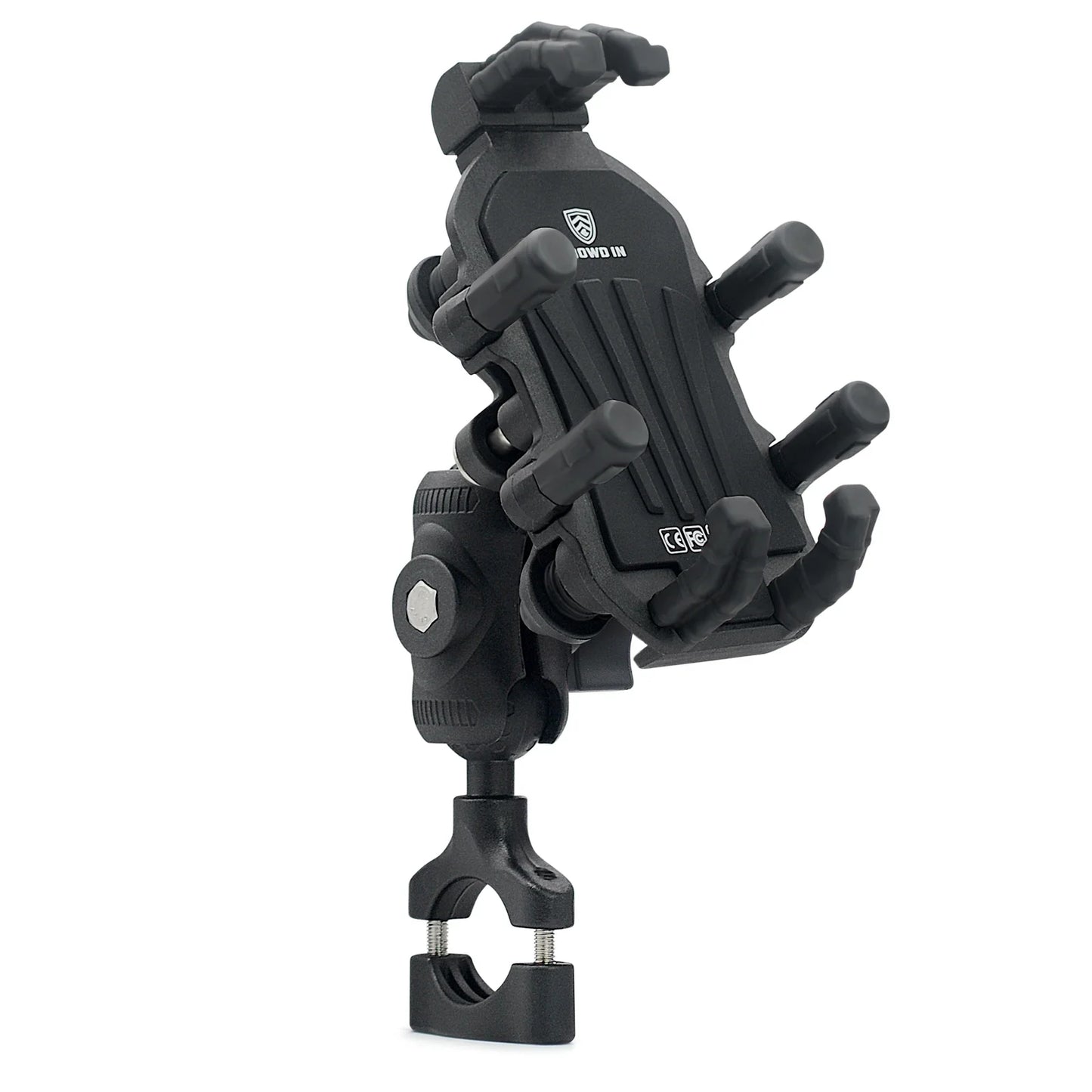 Aluminum Motorcycle Handlebar Phone Holder – Anti-Vibration Navigation & Mirror Mount Stand