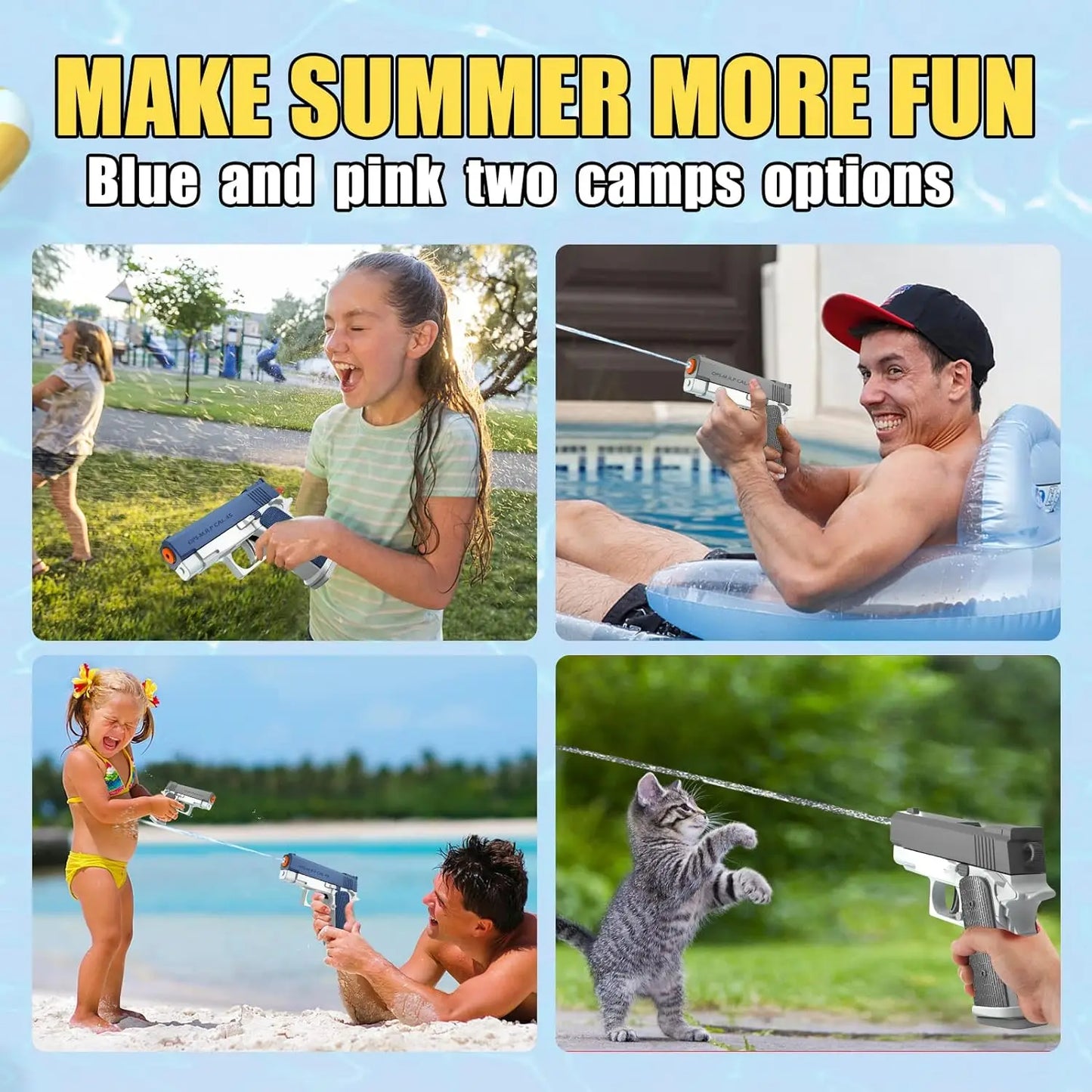 High-Pressure Non-Electric Summer Water Gun – Full Automatic Pistol for Kids, Boys, Girls & Adults