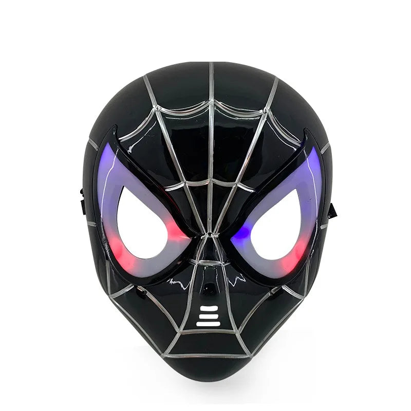 Disney Anime Spider-Man LED Light Mask – Cool Cartoon Iron Man & Captain America Costume Prop for Kids Party Gift