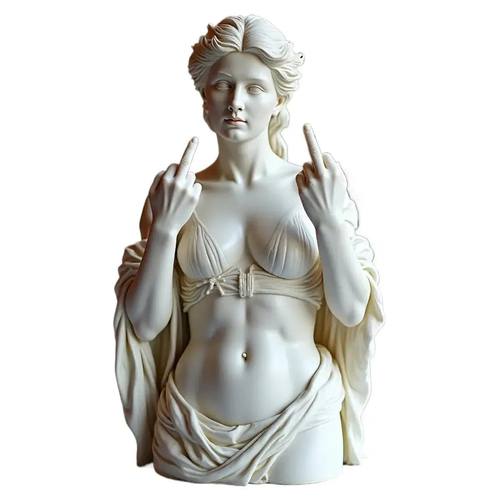 Vienna Goddess 3D Resin Statue — Funny Venus Figurine with Attitude, Home Decor Bust & Plaster Craft Sculpture