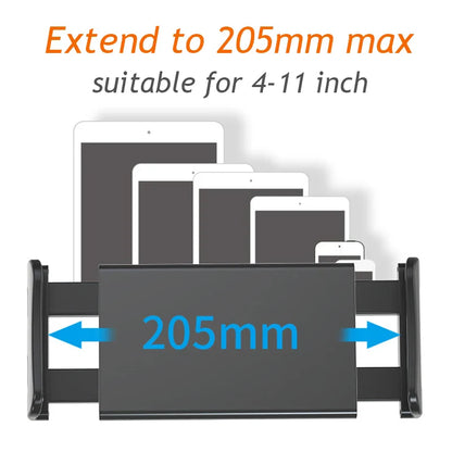 Universal Car Back Seat Headrest Mount Holder: 360 Rotation for iPad Air 4-11 Inch & Mini Tablet PC - Auto Phone Stand