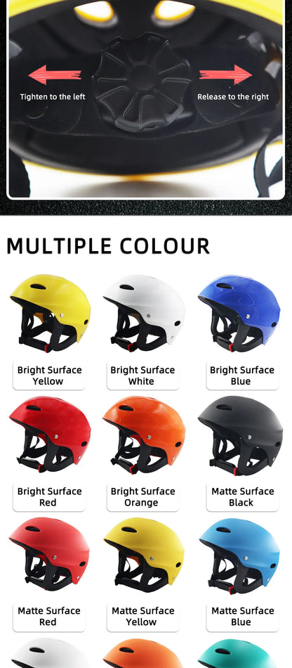 15-Color Certification Water Sport Helmet - Kayak, Rafting, Skateboard, Sailing, Surfing & Drifting Helmet for Water Sports