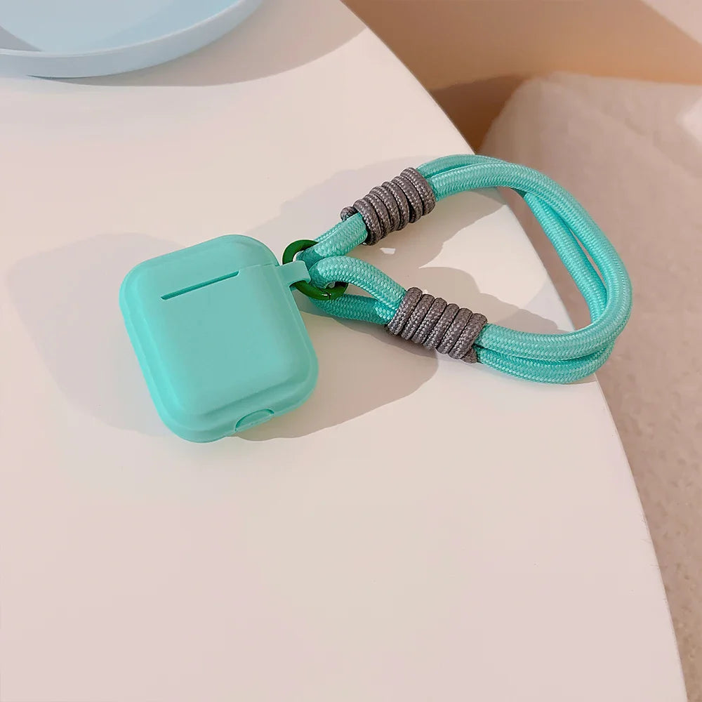 Cute Silicone AirPods Case with Strap — Fits AirPods (1st–4th Gen), AirPods Pro & AirPods Pro 2 (Soft Protective Cover)
