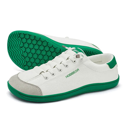 HOBIBEAR Zero Drop Barefoot Shoes – Wide Toe Minimalist Canvas Sneakers for Men & Women