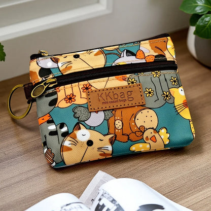 Cute Animal Zipper Wallet - Cartoon Coin Purse, Lightweight Money Bag, Key & Card Holder for Women and Students