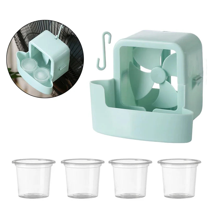 Electric Hanging Fan Cooling Storage Box – Household Cooler with 4 Cups, Refrigeration Accessories