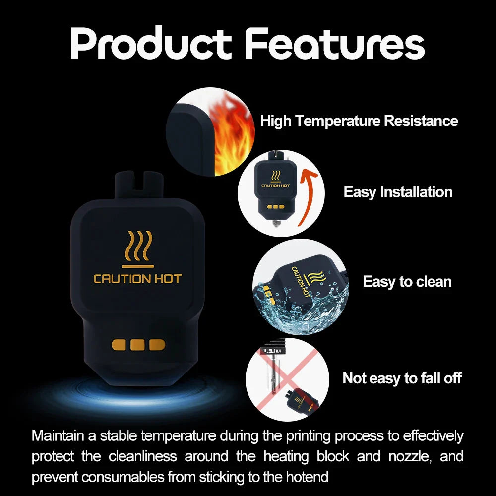 Bambu Lab P2S Nozzle Silicone Sock - Hot End Protective Cover Sleeve Accessory