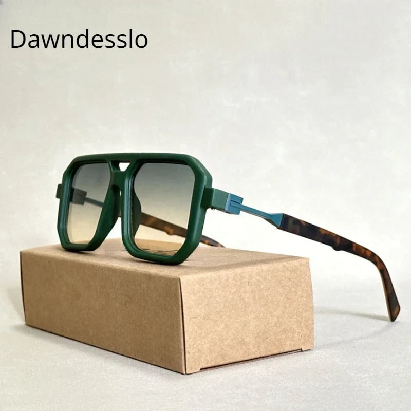 2024 Vintage Fashion Sun Protection Sunglasses – Square Retro Shades for Men & Trendy Women’s Gafas De Sol