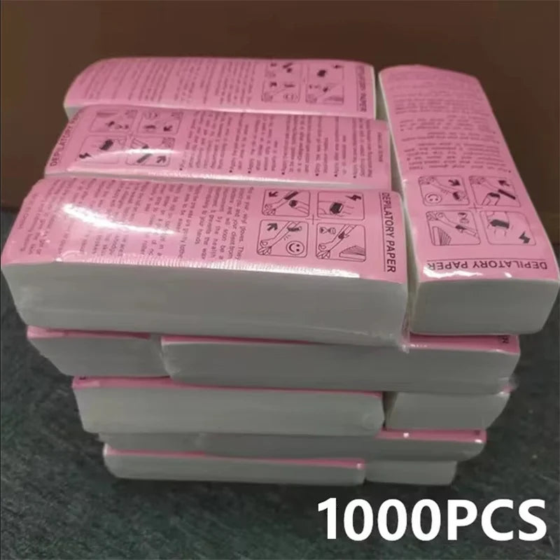 Nonwoven Hair Removal Wax Paper - 100/500/1000pcs Epilator Wax Strips for Body, Leg & Arm - High Quality