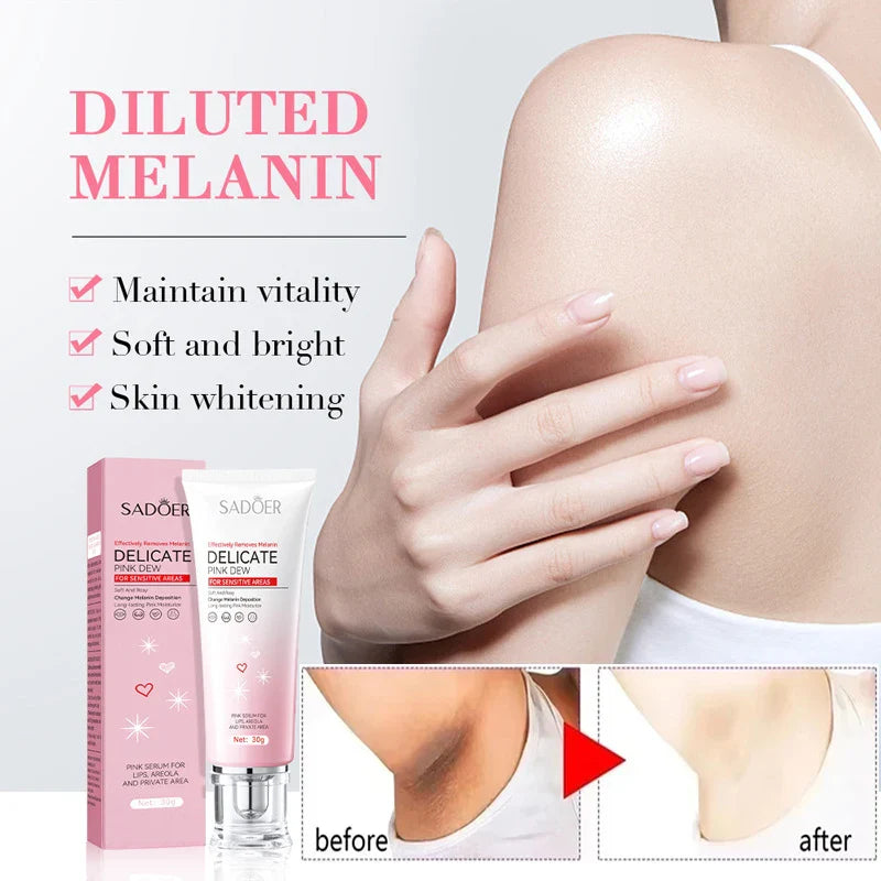 Body Whitening Cream for Arms, Thighs, Underarms & Knees – Brightening Moisturizing Essence for Even Tone Skincare Treatment