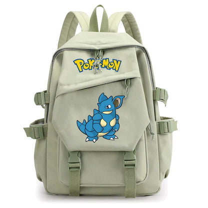 Pokemon Waterproof Women’s Backpack – Pikachu, Gengar, Snorlax Schoolbag for Girls & Students